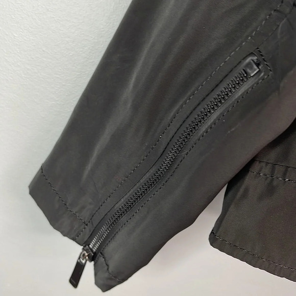 ZARA Black Moto Jacket Pockets Lightweight Zip Front Baddie *As is* Size S - Picture 5 of 11